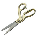 Ceremonial Ribbon Cutting Scissors w/Gold Plated Handles (9 1/2")
